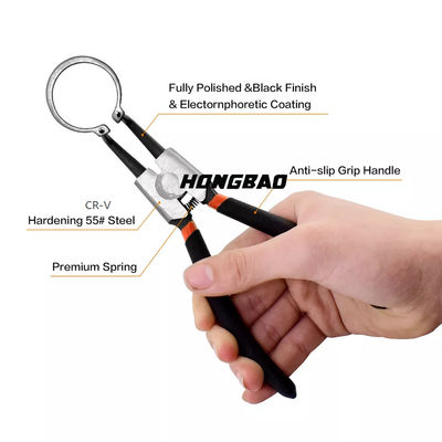 Intern en Extern Onverwacht Ring Pliers Circlip Pliers Retaining 7 Duim 4PCS 5pc
