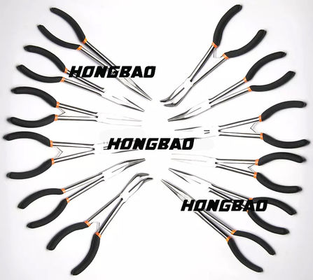 11“ de Vastgestelde Buitengewoon lange 45 Graad Hoekige Gebogen Klem van Bent Nose Long Reach Pliers