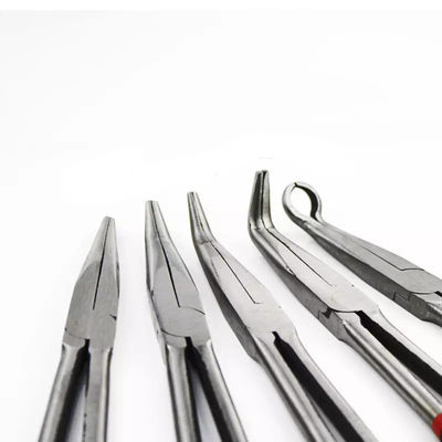 Bent Long Nose Pliers Bent 90 Graad Hoekige Buigtang van Circlip van het Kromme Lange Bereik