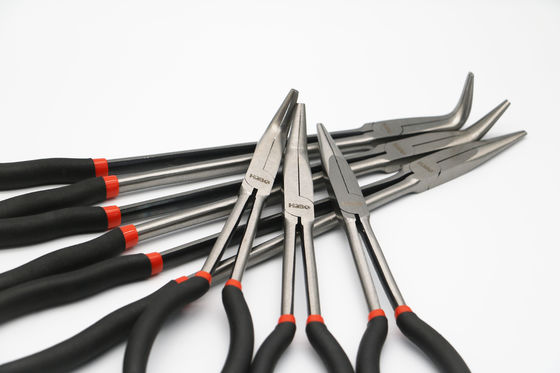 16&quot; Long Reach Pliers Straight Long Nose With Beveled Teeth Clip