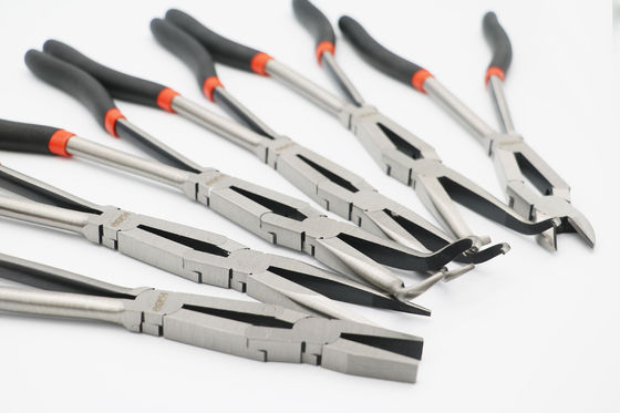 13 de“ Lange Dubbele X Gezamenlijke Rechte Buitengewoon lange Buigtang van Bent Needle Nose Pliers Vde