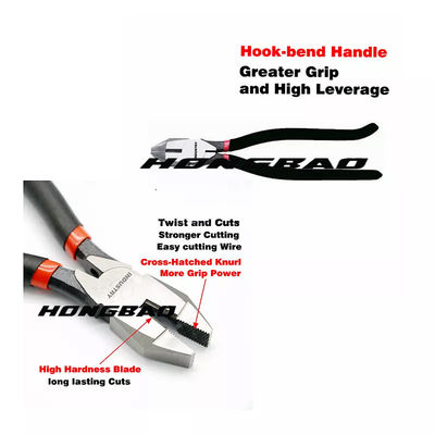 7 het Staalgrensrechter Drop Forged van“ 8“ 9“ Combinatie Zij Scherpe Buigtang 60CRV