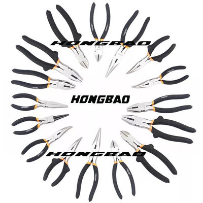 45#Carbon het staal dompelde Handvat 6 &quot; 8 &quot; Hoog niet Standaardschouder Amerikaans Type Bent Nose Diagonal Combination Pliers onder