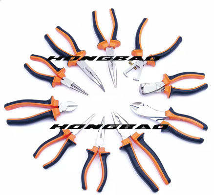 45#Carbon het staal dompelde Handvat 6 &quot; 8 &quot; Hoog niet Standaardschouder Amerikaans Type Bent Nose Diagonal Combination Pliers onder