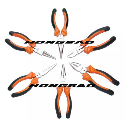 45#Carbon het staal dompelde Handvat 6 &quot; 8 &quot; Hoog niet Standaardschouder Amerikaans Type Bent Nose Diagonal Combination Pliers onder