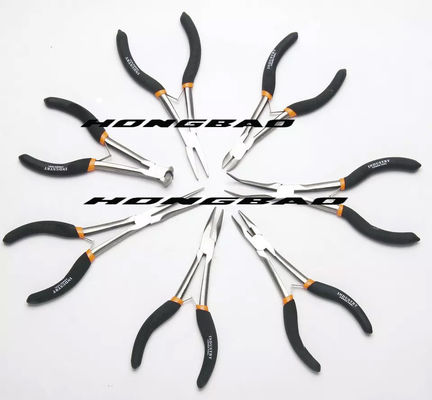 45#Carbon het staal dompelde Handvat 6 &quot; 8 &quot; Hoog niet Standaardschouder Amerikaans Type Bent Nose Diagonal Combination Pliers onder