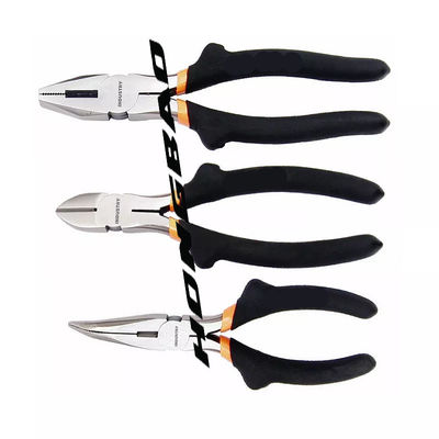 45#Carbon het staal dompelde Handvat 6 &quot; 8 &quot; Hoog niet Standaardschouder Amerikaans Type Bent Nose Diagonal Combination Pliers onder