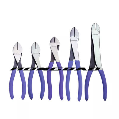 Partij die Diagonale Buigtang 1000v 180mm Slank Hoofd 6“ snijden Bent Angle Head Body Nose 8 11 „