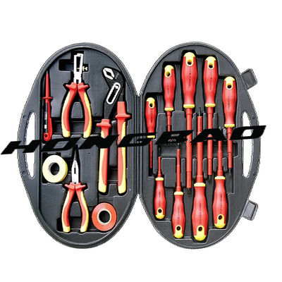15 PCs-de Uitrustingsac van Se van het Pakvde Hulpmiddel Meetapparaat Geïsoleerde Schroevedraaiers Toolstation 1000V van de Stickerband